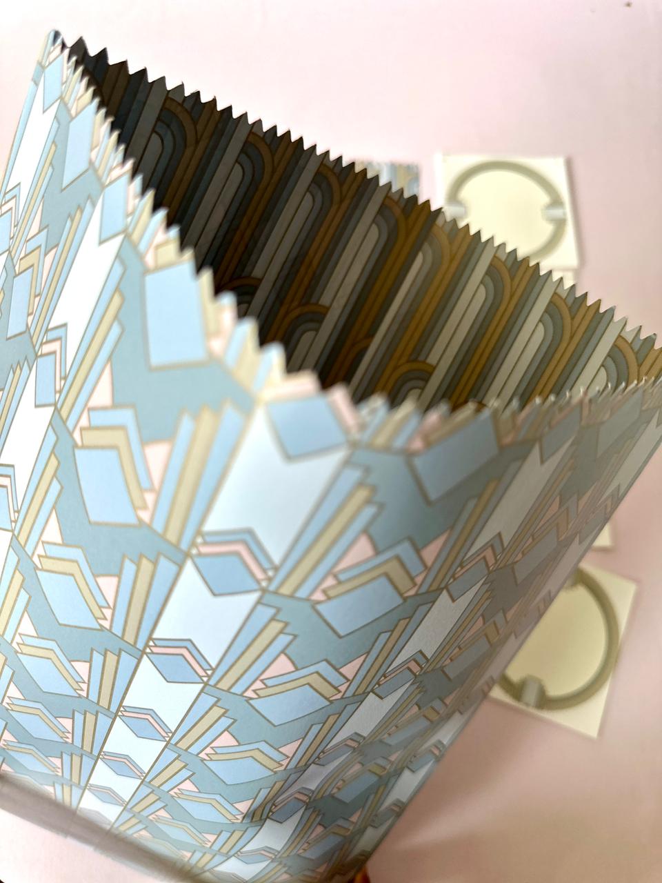 Gilded Era Blue Gift Envelopes and Stickers Set