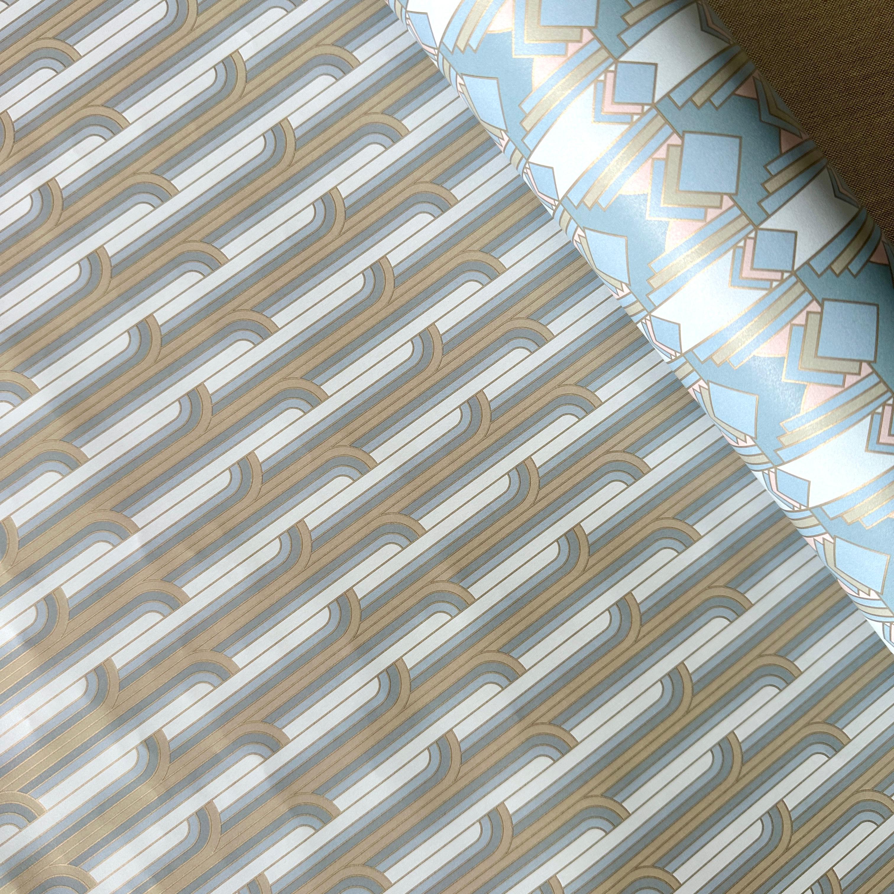 Gilded Era Blue Gift Wrap