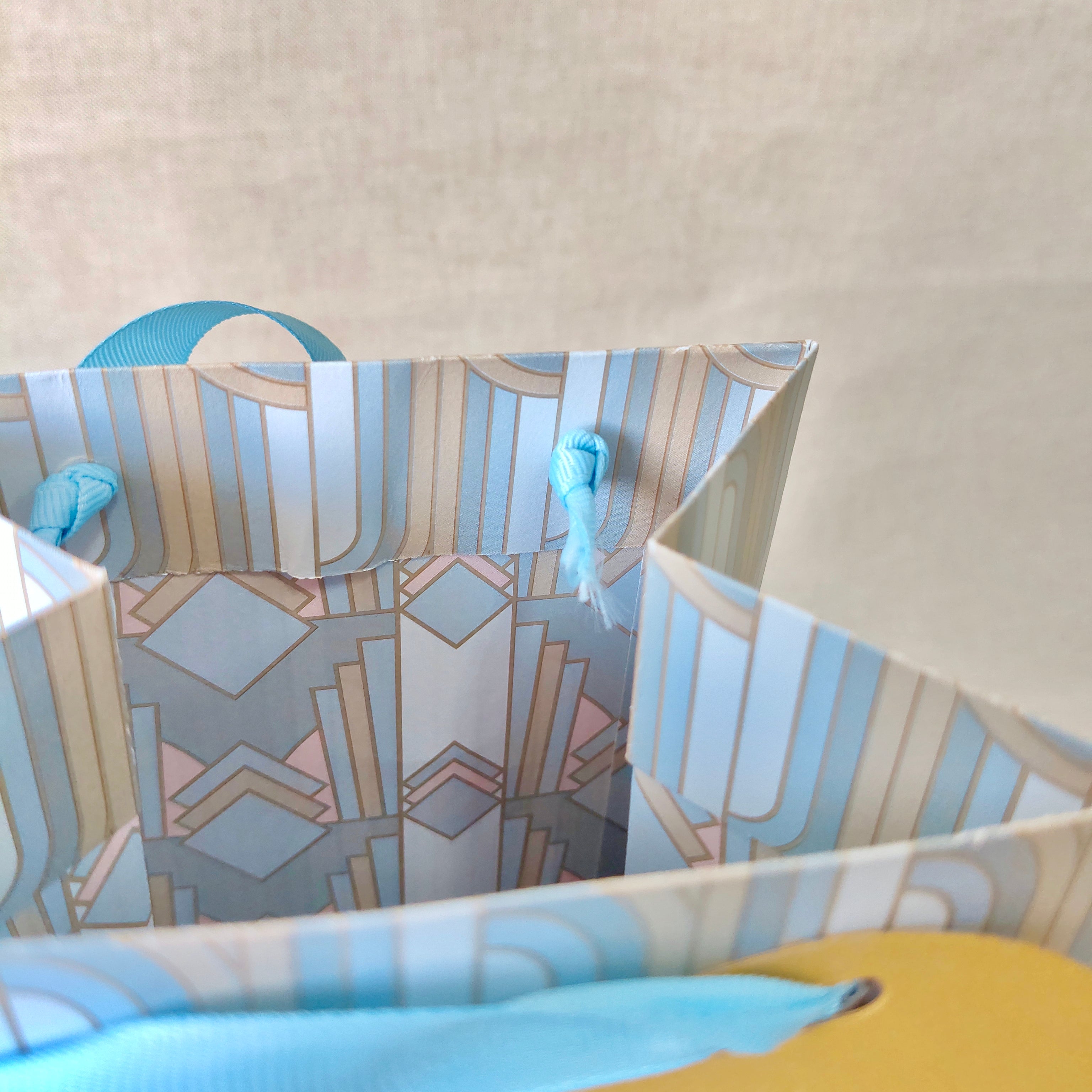 Gilded Era Blue Bottle Bags with Tissues