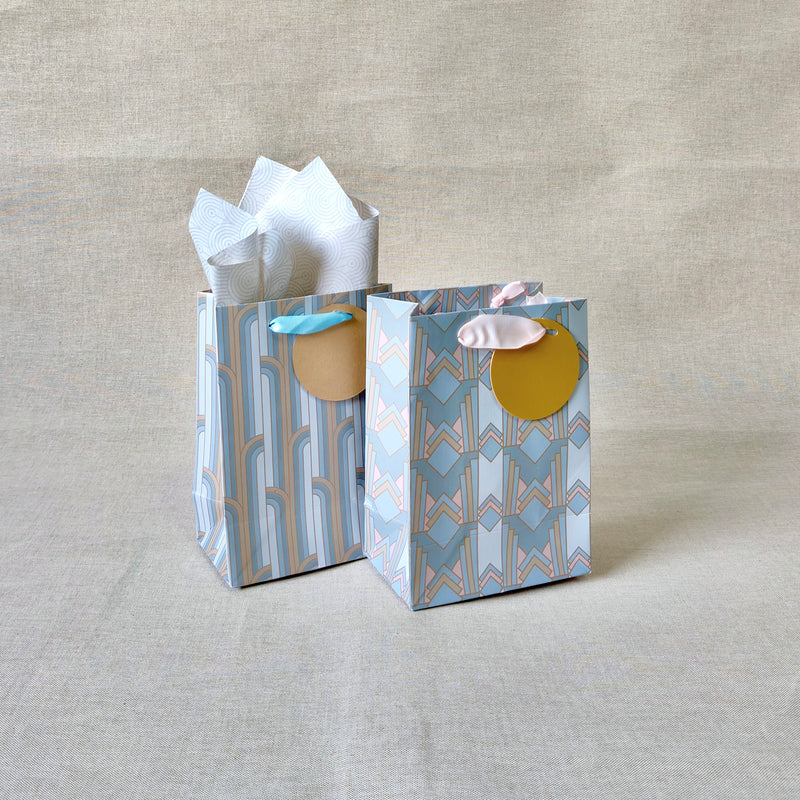 Gilded Era Blue Small Bags with Tissues