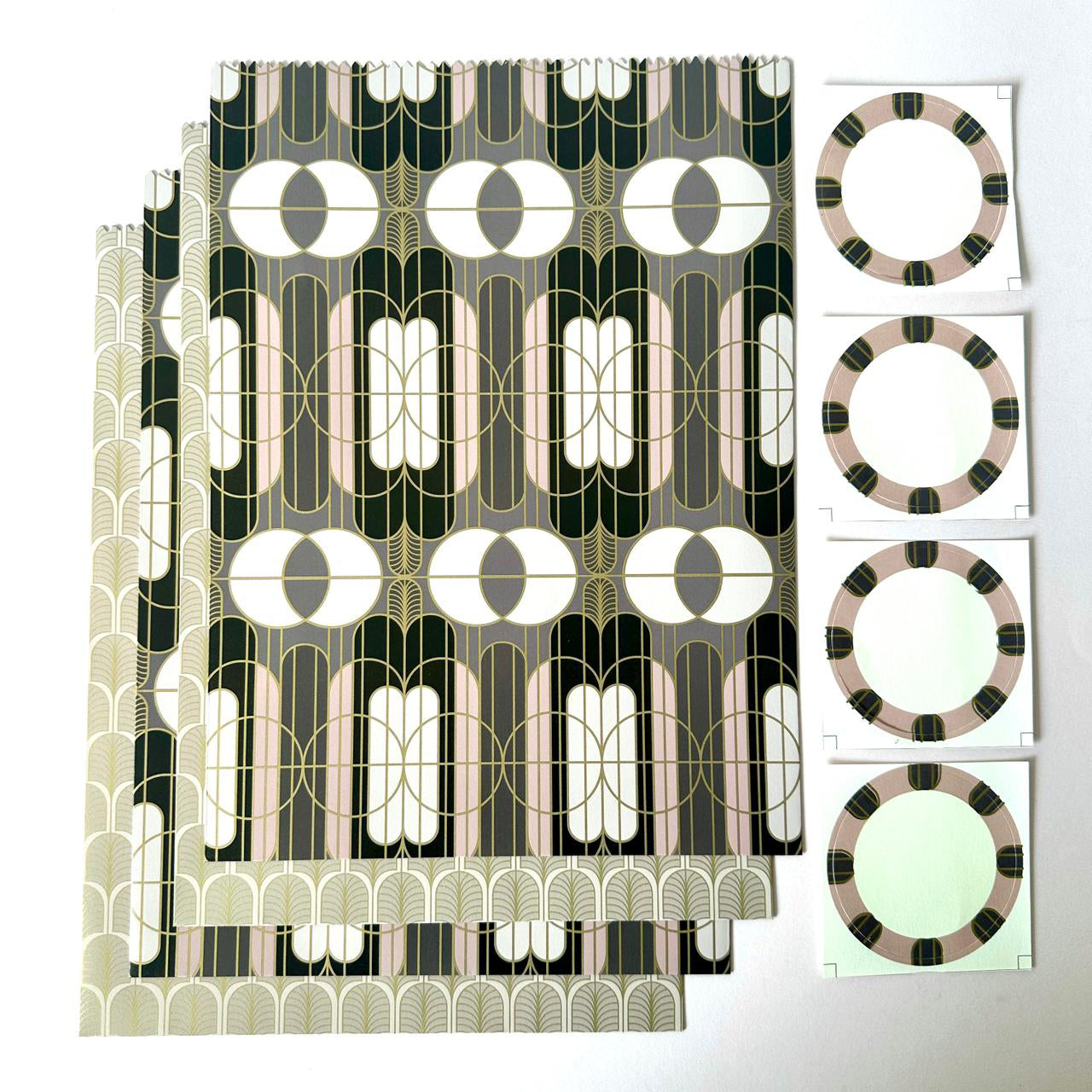 Gilded Era Rose Gift Envelopes and Stickers Set