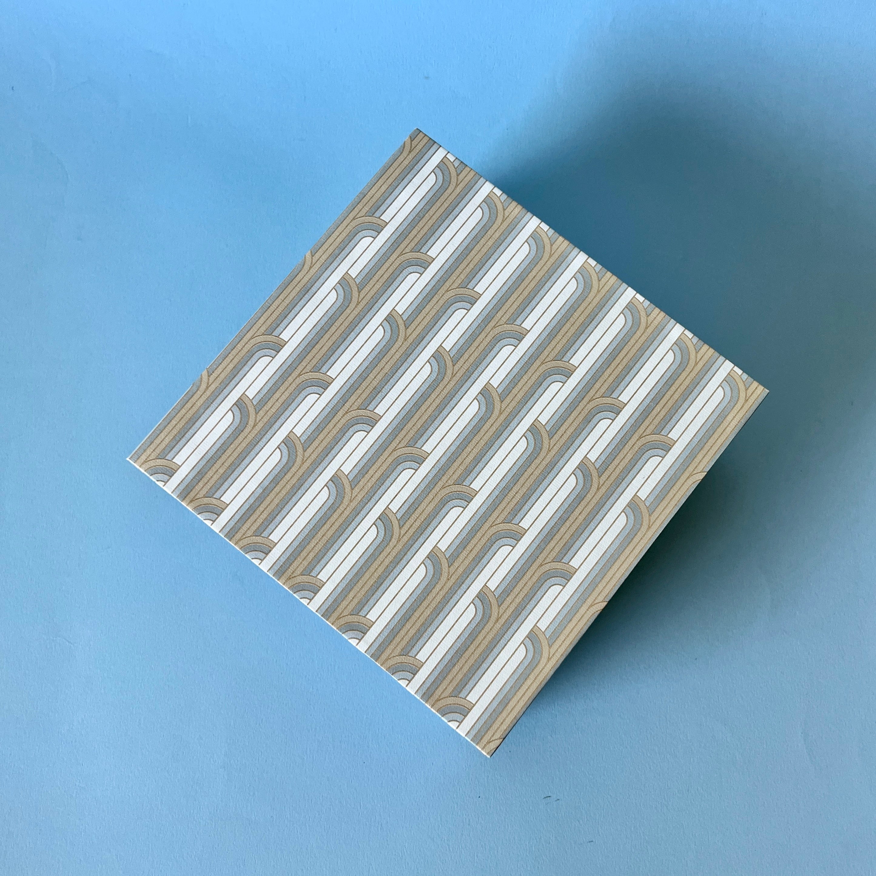 Gilded Stripes Small Square Gift Box