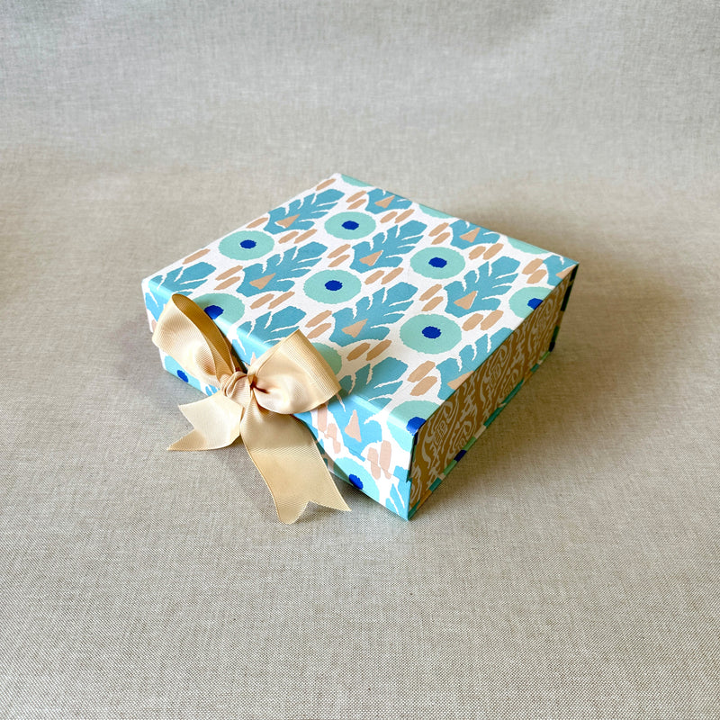 Ikat Revival Collapsible Box with Ribbon