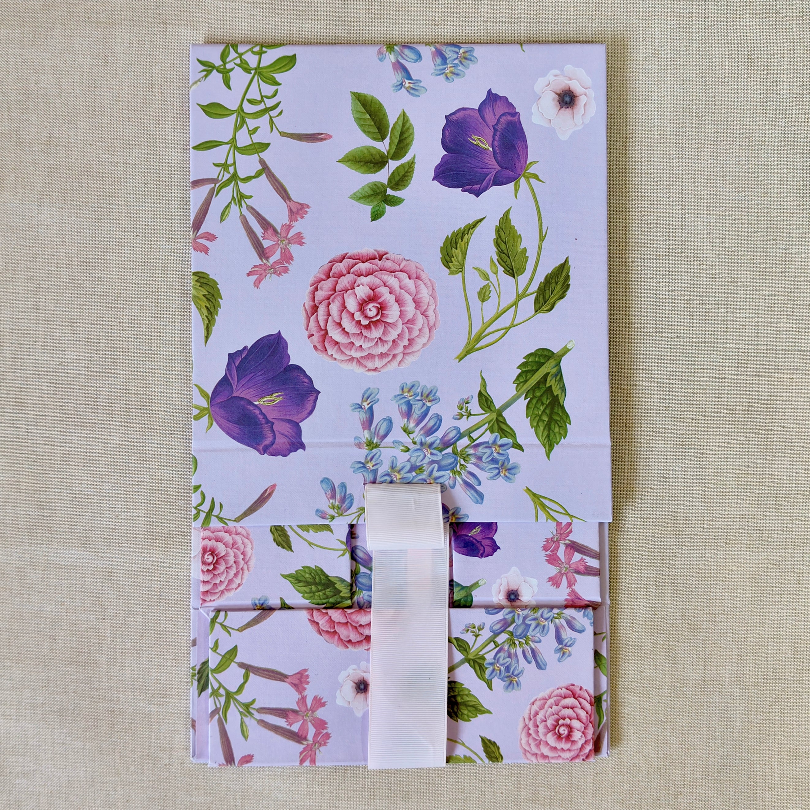 Violet Collapsible Box with Ribbon