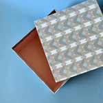 Gilded Blue Medium Square Gift Box