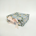Ivy (Blue) Large Collapsible Box WITH RIBBON
