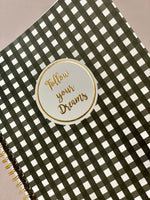 Follow Your Dreams Gingham Workbook
